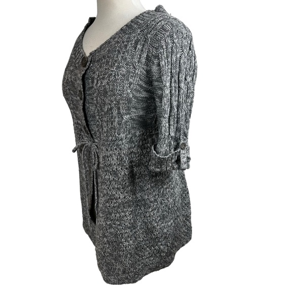 DEREK HEART Maternity Short Sleeve Dark Grey Sweater Size Large - Picture 3 of 8